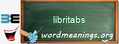 WordMeaning blackboard for libritabs